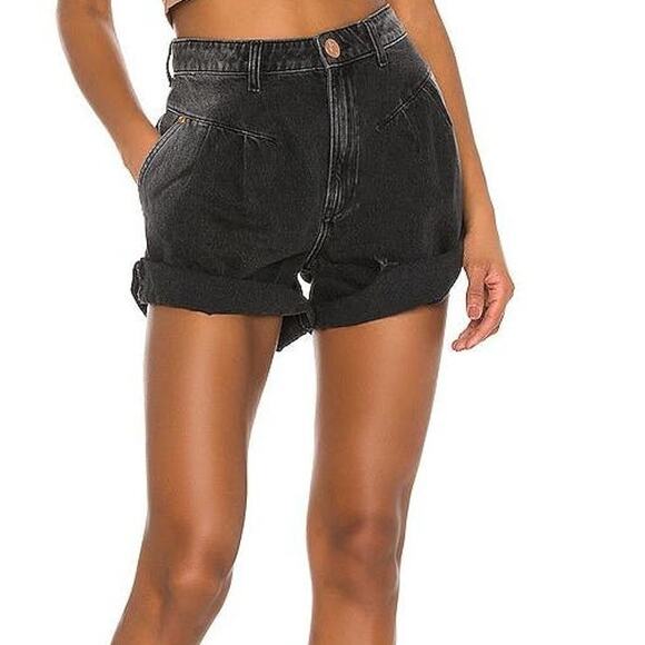 New FREE PEOPLE One Teaspoon Streetwalkers High-Waist Shorts $130 SIZE 24 Black - Picture 8 of 10